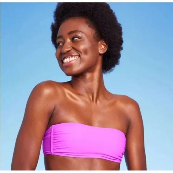 NWT Wild Fable Size XXS (00) Lime GREEN Strapless Bikini Top Swim Bandeau - Picture 1 of 9